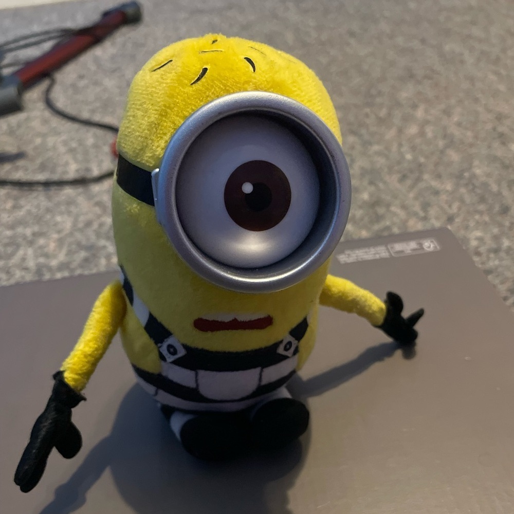 Yellow and Black Stuffed Minion Toy